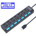 USB Hub 3.0 Hub USB 3 USB 2.0 Multi Splitter Adaptador de Energia, Expansor múltiplo com interruptor para PC Acessórios, 4, 7 Port