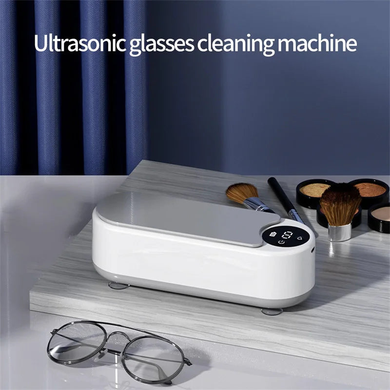 Máquina portátil de limpeza doméstica, limpador ultrassônico de cápsula limpa de 450ml, máquina de limpeza de joias para anel, óculos, escova de maquiagem